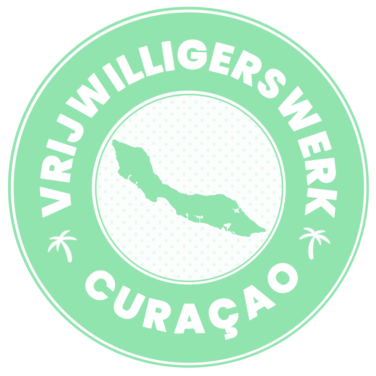 Logo-Vrijwilligerswerk-Curacao-Groen-Witte-Rand-summer-green_